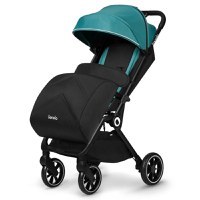 Carucior sport Lionelo Cloe, Cu accesorii, Cadru din aluminiu, Sarcina maxim 22 kg, Usor, Pliere compacta pentru avion, cu o singura mana, Ideal pentru toate tipurile de suprafete, 6 luni+ verde smarald - 2