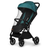 Carucior sport Lionelo Cloe, Cu accesorii, Cadru din aluminiu, Sarcina maxim 22 kg, Usor, Pliere compacta pentru avion, cu o singura mana, Ideal pentru toate tipurile de suprafete, 6 luni+ verde smarald - 3