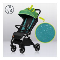 Carucior sport Lionelo Cloe, Cu accesorii, Cadru din aluminiu, Sarcina maxim 22 kg, Usor, Pliere compacta pentru avion, cu o singura mana, Ideal pentru toate tipurile de suprafete, 6 luni+ verde smarald - 4