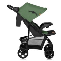 Carucior sport Lionelo Emma Plus Cu tavita, 2 Suporturi pentru pahar, Geanta accesorii, Standard de siguranta EN1888-1 verde - 2