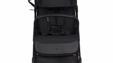 Carucior sport pentru copii dual fold EasyGo Faro, certificat pana la 22 kg, accesorii si geanta transport incluse, Ebony Black