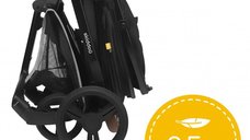 Carucior transformabil 2 in 1 Nasjo Onyx Skiddou Negru