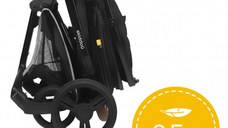 Carucior transformabil 2 in 1 Nasjo Onyx Skiddou Negru