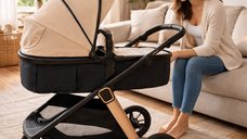 Carucior transformabil 2 in 1 pentru copii Appekids Elite Sand cu suspensii, sezut reversibil, accesorii, greutate suportata 22 kg