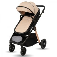 Carucior transformabil 2 in 1 pentru copii Appekids Elite Sand cu suspensii, sezut reversibil, accesorii, greutate suportata 22 kg - 7