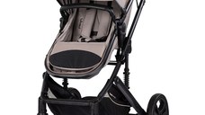 Carucior transformabil 2 in 1 pentru copii Chipolino Amore Latte cu suspensii, sezut reversibil, accesorii, greutate suportata 22 kg