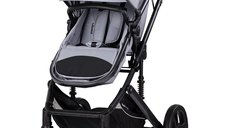 Carucior transformabil 2 in 1 pentru copii Chipolino Amore Platinum cu suspensii, sezut reversibil, accesorii, greutate suportata 22 kg