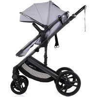 Carucior transformabil 2 in 1 pentru copii Chipolino Amore Platinum cu suspensii, sezut reversibil, accesorii, greutate suportata 22 kg - 4