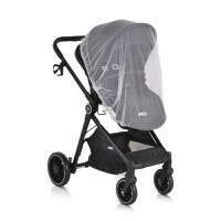 Carucior transformabil 2in1 Moni Rio Black pana la 22 kg,Cadru din aluminiu,Spatar reglabil,Scaun reversibil,Roti din spuma EVA pivotante cu amortizor si rulment,Baldachin,cu Husa picioare,Geanta,Plasa insecte,Suport pahar - 6