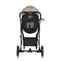 Carucior transformabil 2in1 Moni Rio Khaki pana la 22 kg,Cadru din aluminiu,Spatar reglabil,Scaun reversibil,Roti din spuma EVA pivotante cu amortizor si rulment,Baldachin,cu Husa picioare,Geanta,Plasa insecte,Suport pahar - 3