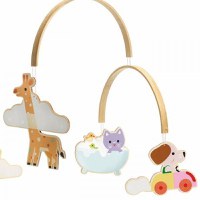 Carusel mobil lemn animalute - 2