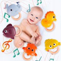 Carusel muzical cu telecomanda, temporizator, proiector color, cu 200 cantecele de leagan si povesti in lb. engleza, Marine Life blue - 6