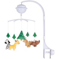 Carusel muzical pentru patut Chipolino Jungle cu proiector, functie bluetooth, volum reglabil, prindere universala, jucarii detasabile - 2