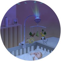 Carusel muzical pentru patut Chipolino Jungle cu proiector, functie bluetooth, volum reglabil, prindere universala, jucarii detasabile - 1