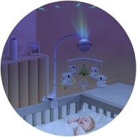 Carusel muzical pentru patut Chipolino Koala cu proiector, functie bluetooth, volum reglabil, prindere universala, jucarii detasabile - 1