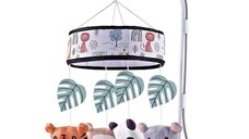 Carusel muzical pentru patut Chipolino Tropic cu prindere universala si melodii blande