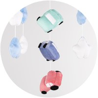 Carusel muzical pentru patut cu proiector Chipolino Cars - 1