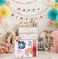 Carusel muzical pentru patut cu Proiector, Telecomanda, rotire 360, si cinci pandantive incluse - 4