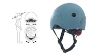 Casca de protectie pentru copii cu sistem de reglare magnetic cu led Scoot  Ride Peach S-M 3 ani+ - 1