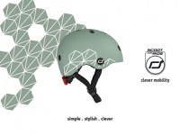 Casca de protectie pentru copii sistem de reglare magnetic cu led XXS-S 45-51 cm 1 an+ Green Lines Scoot Ride - 7