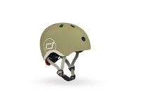 Casca de protectie pentru copii, sistem de reglare magnetic cu led, XXS-S, 45-51 cm, 1 an+, Olive, Scoot Ride - 7