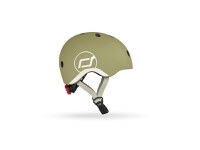 Casca de protectie pentru copii, sistem de reglare magnetic cu led, XXS-S, 45-51 cm, 1 an+, Olive, Scoot Ride - 1