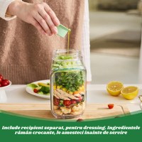 Caserola alimentara cu capac etans, reutilizabila, fara BPA 1l - 6
