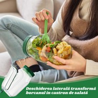 Caserola alimentara cu capac etans, reutilizabila, fara BPA 1l - 7