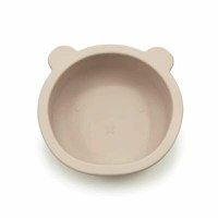 Castron cu urechi de ursulet Bocioland, cu ventuze, silicon, fara BPA, 6-36 luni, Light Beige - 1