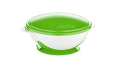 Castron cu ventuza si capac BabyJem Green