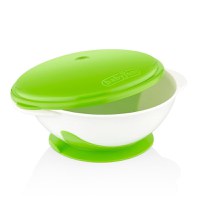 Castron cu ventuza si capac BabyJem Green - 5