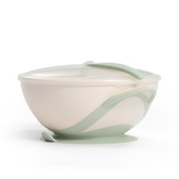 Castron cu ventuza si lingura Baby Ono Verde deschis - 2