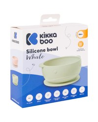 Castron din silicon KikkaBoo cu ventuza Whale Mint - 3