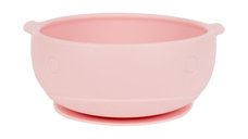 Castron din silicon KikkaBoo cu ventuza Whale Pink