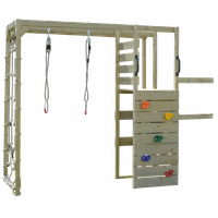 Casuta de gradina lime Lodge cu tobogan, leagan si modul sport Wendi Toys - 4