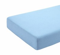 Cearceaf albastru KidsDecor cu elastic din bumbac 63 x 127 cm - 1