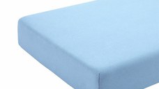 Cearceaf albastru KidsDecor cu elastic din bumbac 63 x 127 cm