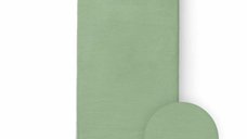 Cearceaf cu elastic Bocioland pentru patut din 100 bumbac jersey 120x60 cm 0 luni+ green