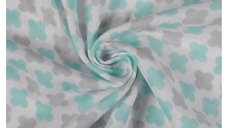 Cearceaf cu elastic din bambus 60x120 cm Mint Cross XKKO