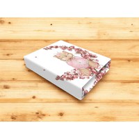 Cearceaf cu elastic MimiNu, pentru patut 120x60 cm, din bumbac, Design, Betty - 1