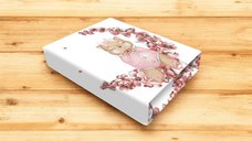 Cearceaf cu elastic MimiNu, pentru patut 120x60 cm, din bumbac, Design, Betty