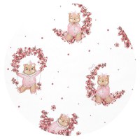 Cearceaf cu elastic MimiNu, pentru patut 120x60 cm, din bumbac, Design, Betty - 3