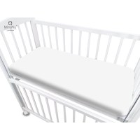 Cearceaf cu elastic MimiNu pentru patut co-sleeper 87 x 51 cm White - 1