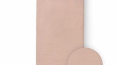 Cearceaf cu elastic pentru patut copii Bocioland Light Pink 120x60 cm, din 100 bumbac jersey, 0 luni+