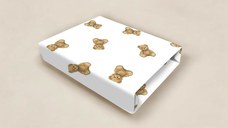 Cearceaf cu elastic Qmini, pentru patut co-sleeper, Leonie, dimensiune 83x50 cm, din bumbac, Teddy Toys