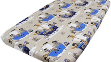 Cearceaf din bumbac cu elastic 120x60 cm Pirati