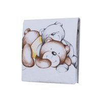 Cearceaf din bumbac pentru saltea 120x60 cm Teddy BearHearts Alb - 1