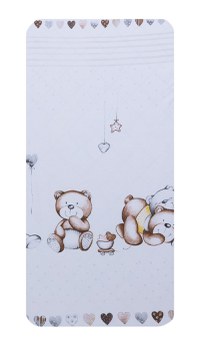 Cearceaf din bumbac pentru saltea 120x60 cm Teddy BearHearts Alb - 2