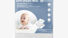 Cearceaf elastic impermeabil PetiteMars pentru patut co-sleeper din bumbac 84x50 cm alb