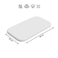 Cearceaf elastic impermeabil PetiteMars pentru patut co-sleeper din bumbac 84x50 cm alb - 2